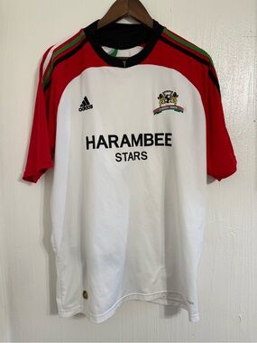 Adidas Kenya Football Harambee Stars White Jersey Size Large Climacool